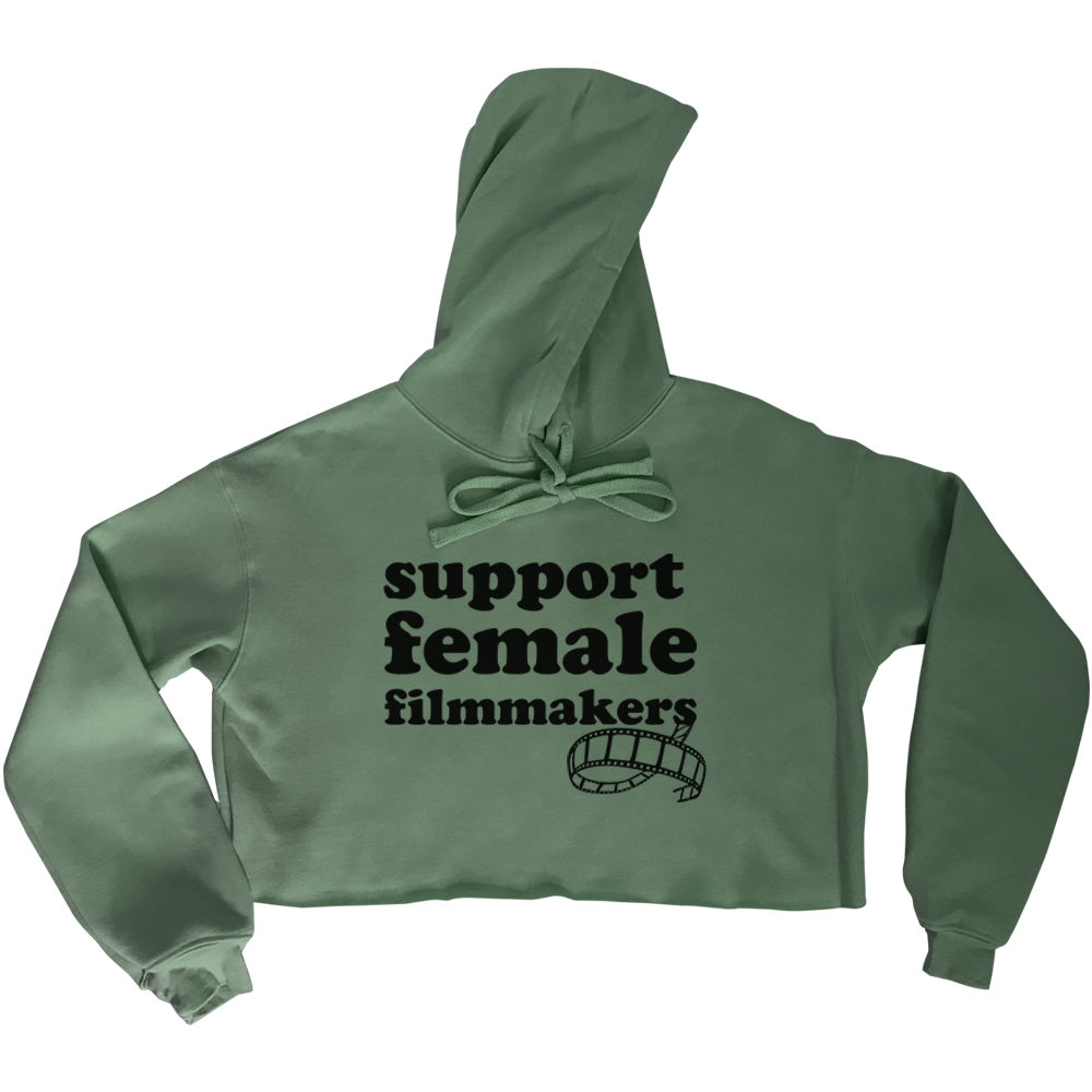 Support Female Filmmakers Crop Hoodie